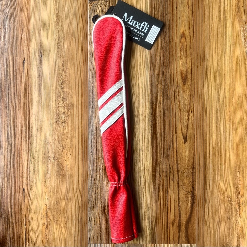 Maxfli NEW Vintage Headcover Alignment Pole Red and White SKU#H24156